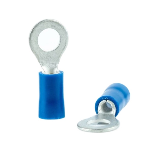 Afbeeldingen van 50st. Ringkabelschoen Ø 4.3mm, draaddikte 1.5 ~ 2.5mm², kleur blauw - 411452671