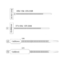 Afbeeldingen van 100st. Kabelbinder met markeerlabel (label GTK-110M) 2.5mm x 110mm, polyamide 6.7, kleur zwart - 11242071