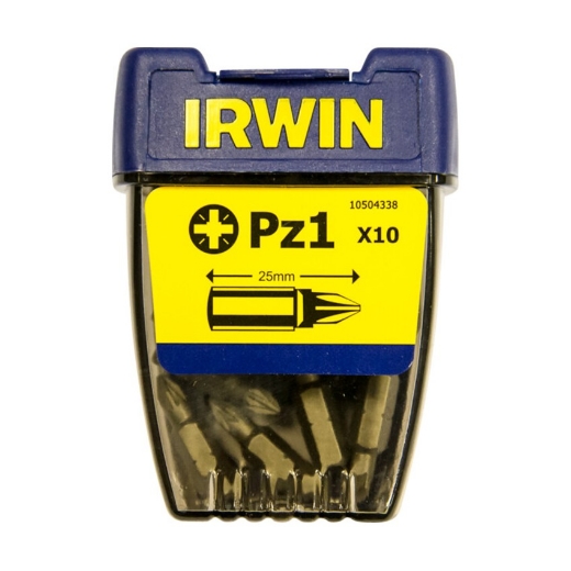 Afbeeldingen van Irwin bits Pozidrive PZ1 - 1/4” 25mm, 10 stuks - 10504338