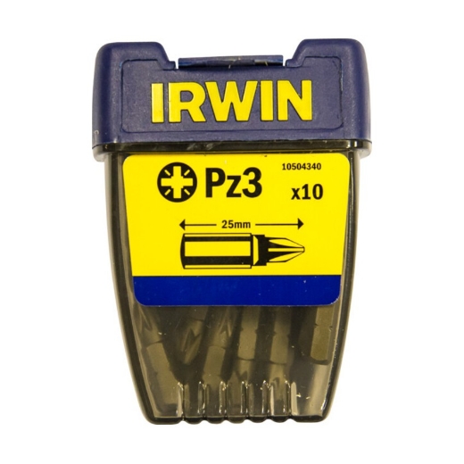 Afbeeldingen van Irwin bits Pozidrive PZ3 - 1/4” 25mm, 10 stuks - 10504340