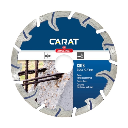 Afbeeldingen van Carat diamantschijf CDTB Turbo brilliant 125x22.23mm - (gewapend) beton - CDTB125300