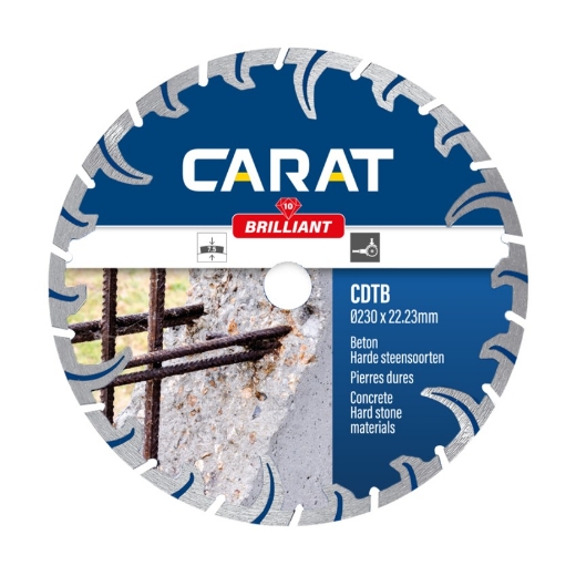 Afbeeldingen van Carat diamantschijf CDTB Turbo brilliant 230x22.23mm - (gewapend) beton - CDTB230300