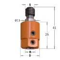 Afbeeldingen van CMT Boorhouder met centreer 11x4mm D=19.5mm M10 LH - 305.000.02