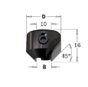 CMT Opsteekverzinker voor enkel spiraal D=20mm d=5-10mm LT=16mm Z2 LH HW - 315.200.12
