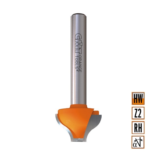 Afbeeldingen van CMT Klassieke profielfrees D=12.7x8mm R=2 L=51mm S=8mm Z2 HW - 965.002.11