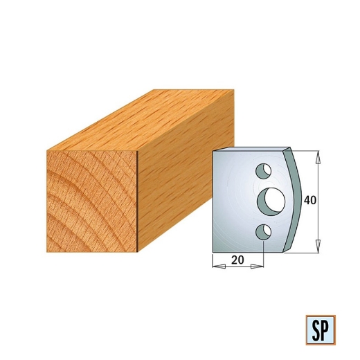 CMT Profielmes voor profielfreeskop voor hard- en zacht hout I=40x4mm, 2 stuks - 690000
