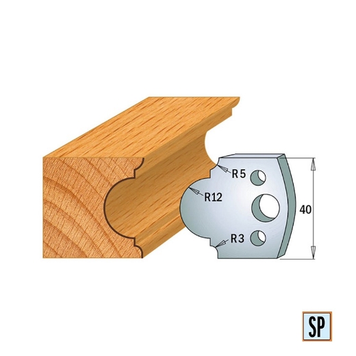 CMT Profielmes voor profielfreeskop voor hard- en zacht hout I=40x4mm, 2 stuks - 690018