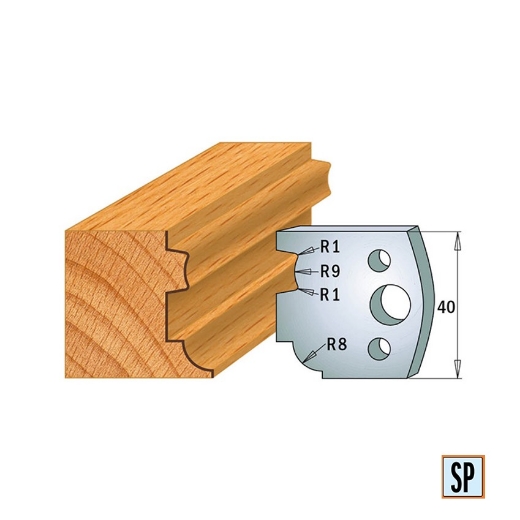 CMT Profielmes voor profielfreeskop voor hard- en zacht hout I=40x4mm, 2 stuks - 690026
