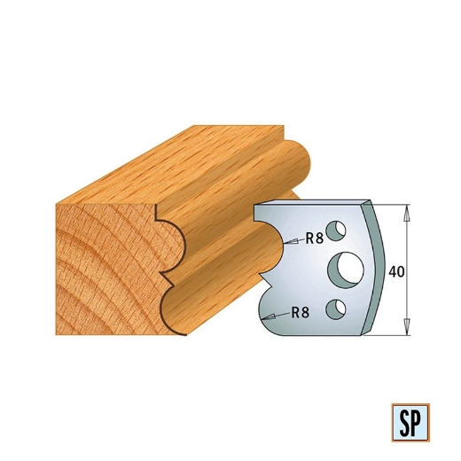 CMT Profielmes voor profielfreeskop voor hard- en zacht hout I=40x4mm, 2 stuks - 690028