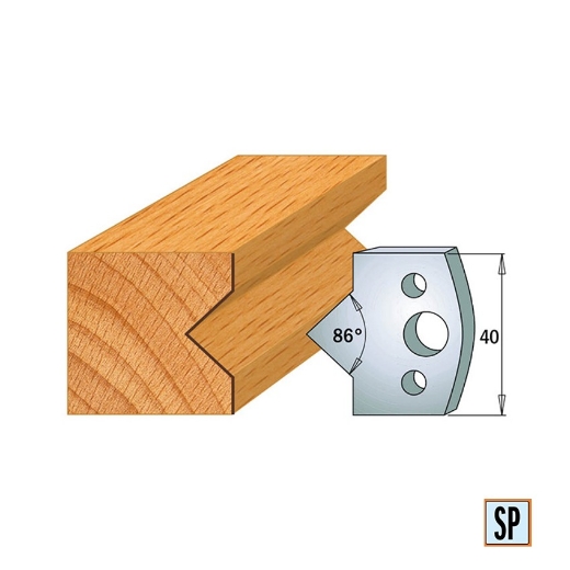 CMT Profielmes voor profielfreeskop voor hard- en zacht hout I=40x4mm, 2 stuks - 690035