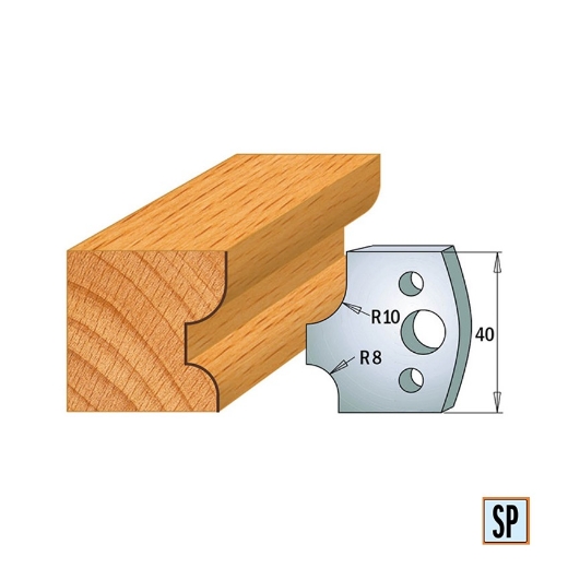 CMT Profielmes voor profielfreeskop voor hard- en zacht hout I=40x4mm, 2 stuks - 690040