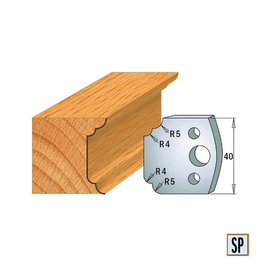 CMT Profielmes voor profielfreeskop voor hard- en zacht hout I=40x4mm, 2 stuks - 690042