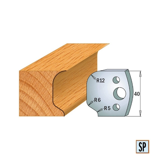 CMT Profielmes voor profielfreeskop voor hard- en zacht hout I=40x4mm, 2 stuks - 690048