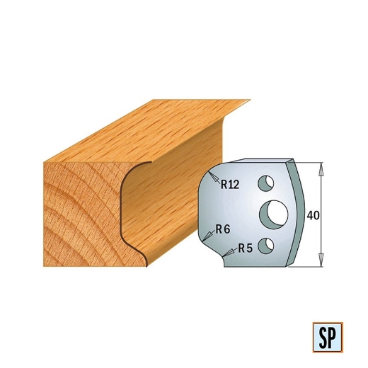 CMT Profielmes voor profielfreeskop voor hard- en zacht hout I=40x4mm, 2 stuks - 690049
