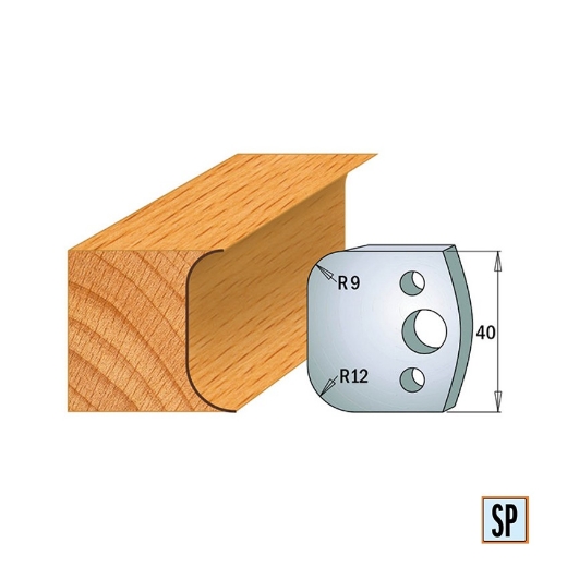 CMT Profielmes voor profielfreeskop voor hard- en zacht hout I=40x4mm, 2 stuks - 690050