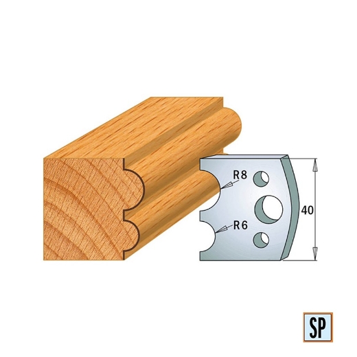 CMT Profielmes voor profielfreeskop voor hard- en zacht hout I=40x4mm, 2 stuks - 690051