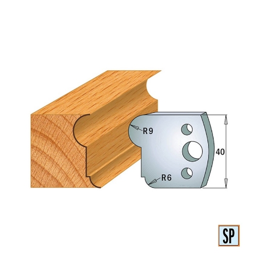 CMT Profielmes voor profielfreeskop voor hard- en zacht hout I=40x4mm, 2 stuks - 690055