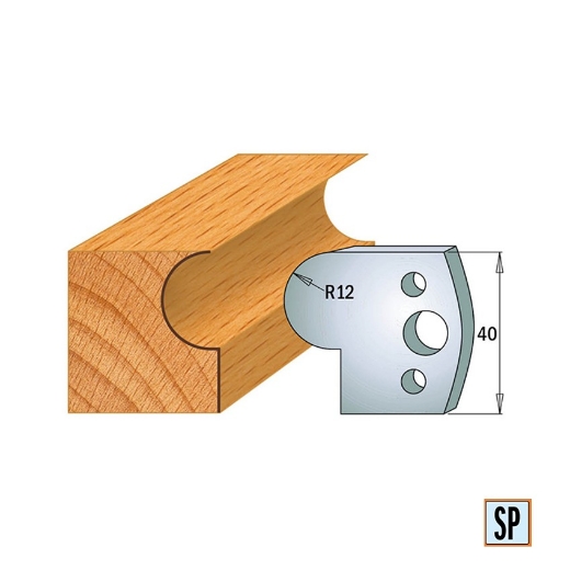 CMT Profielmes voor profielfreeskop voor hard- en zacht hout I=40x4mm, 2 stuks - 690058