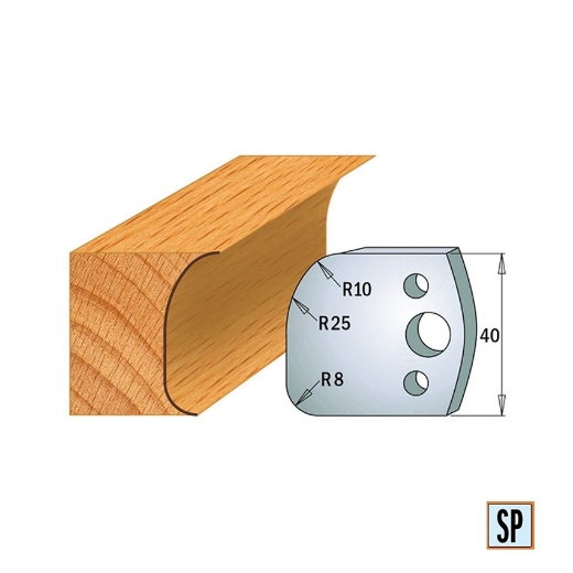 CMT Profielmes voor profielfreeskop voor hard- en zacht hout I=40x4mm, 2 stuks - 690062