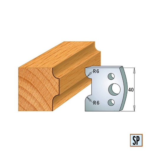 CMT Profielmes voor profielfreeskop voor hard- en zacht hout I=40x4mm, 2 stuks - 690063