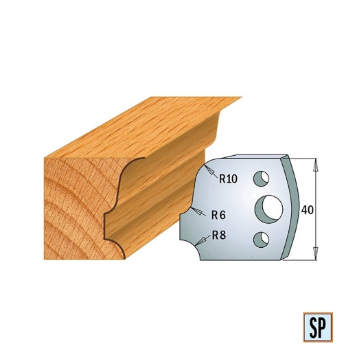 CMT Profielmes voor profielfreeskop voor hard- en zacht hout I=40x4mm, 2 stuks - 690064