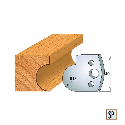 CMT Profielmes voor profielfreeskop voor hard- en zacht hout I=40x4mm, 2 stuks - 690065