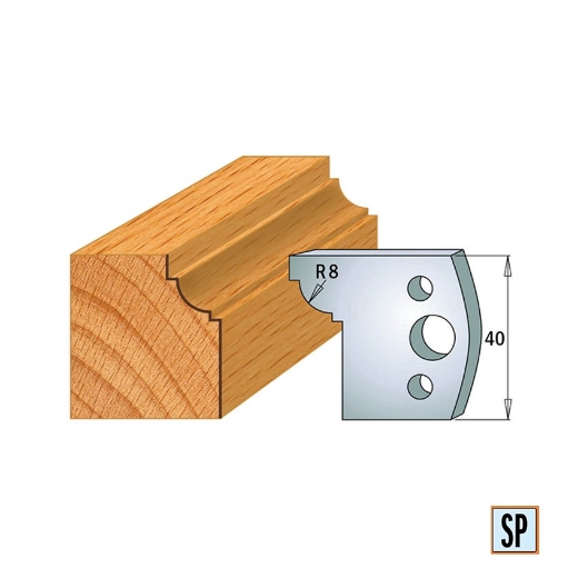 CMT Profielmes voor profielfreeskop voor hard- en zacht hout I=40x4mm, 2 stuks - 690067