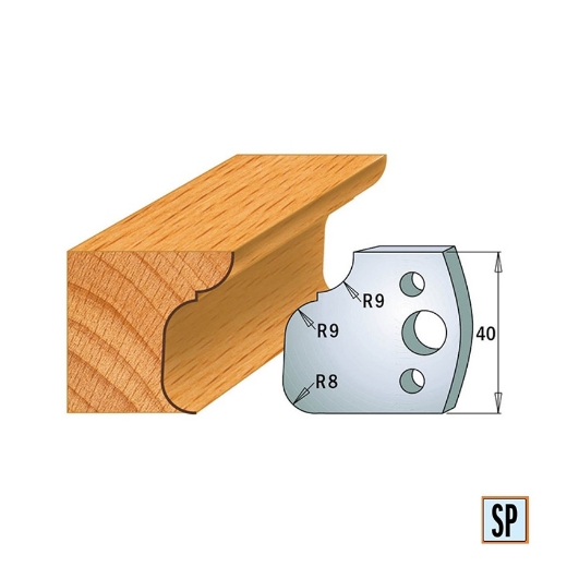 CMT Profielmes voor profielfreeskop voor hard- en zacht hout I=40x4mm, 2 stuks - 690068