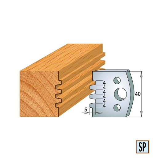 CMT Profielmes voor profielfreeskop voor hard- en zacht hout I=40x4mm, 2 stuks - 690076