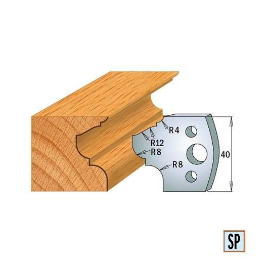 CMT Profielmes voor profielfreeskop voor hard- en zacht hout I=40x4mm, 2 stuks - 690089