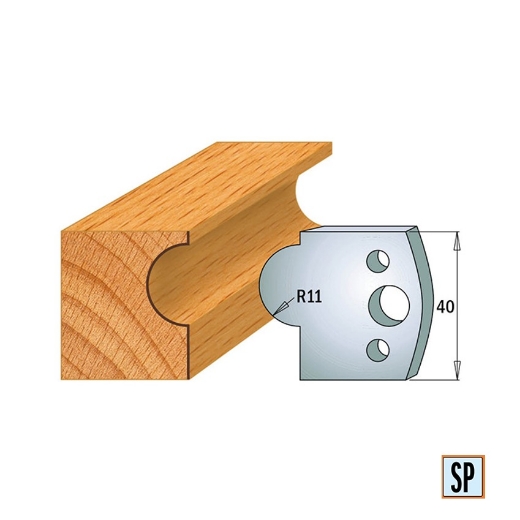 CMT Profielmes voor profielfreeskop voor hard- en zacht hout I=40x4mm, 2 stuks - 690093
