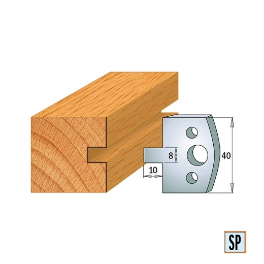 CMT Profielmes voor profielfreeskop voor hard- en zacht hout I=40x4mm, 2 stuks - 690094