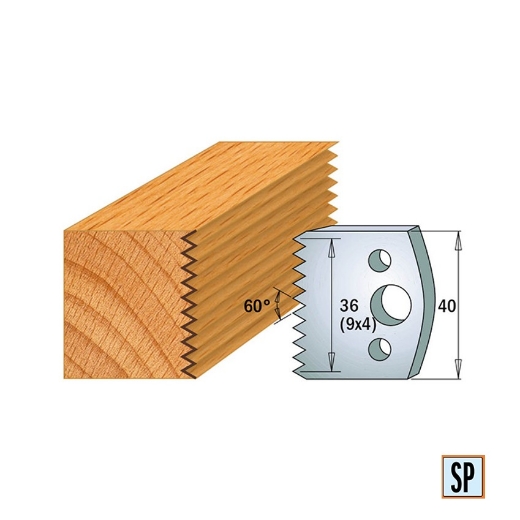CMT Profielmes voor profielfreeskop voor hard- en zacht hout I=40x4mm, 2 stuks - 690117