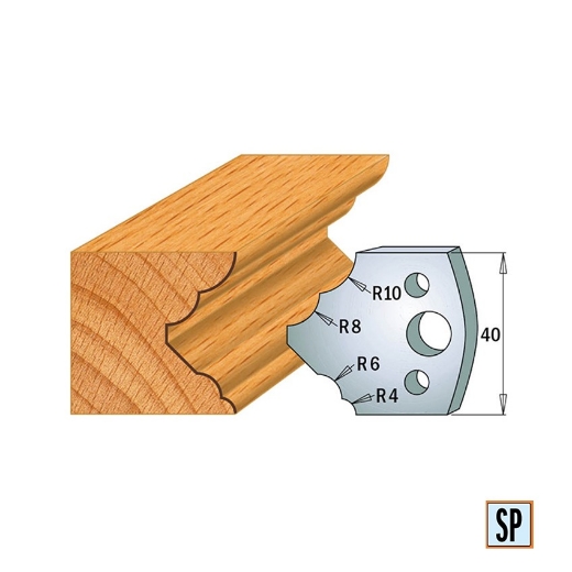 CMT Profielmes voor profielfreeskop voor hard- en zacht hout I=40x4mm, 2 stuks - 690125