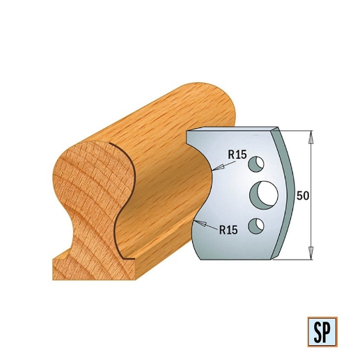 CMT Profielmes voor profielfreeskop voor hard- en zacht hout I=50x4mm, 2 stuks - 690514