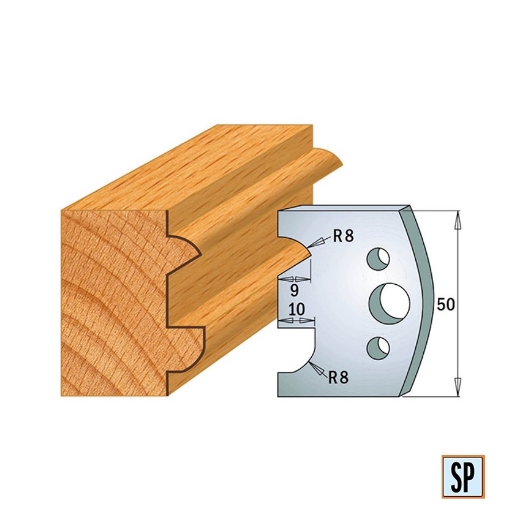 CMT Profielmes voor profielfreeskop voor hard- en zacht hout I=50x4mm, 2 stuks - 690517