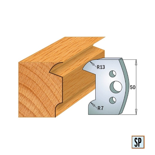 CMT Profielmes voor profielfreeskop voor hard- en zacht hout I=50x4mm, 2 stuks - 690518