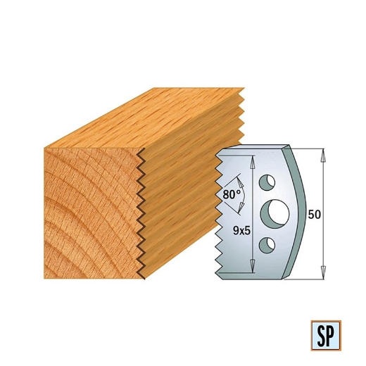 CMT Profielmes voor profielfreeskop voor hard- en zacht hout I=50x4mm, 2 stuks - 690524