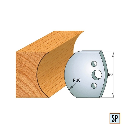 CMT Profielmes voor profielfreeskop voor hard- en zacht hout I=50x4mm, 2 stuks - 690544