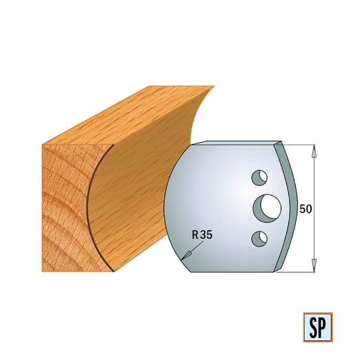 CMT Profielmes voor profielfreeskop voor hard- en zacht hout I=50x4mm, 2 stuks - 690545