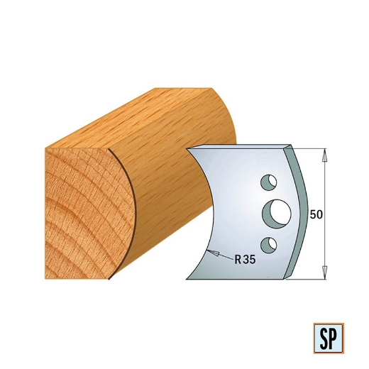 CMT Profielmes voor profielfreeskop voor hard- en zacht hout I=50x4mm, 2 stuks - 690548
