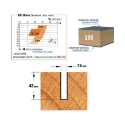 Afbeeldingen van CMT Positieve & negatieve spiraalfrees D=16x42mm L=90 S=16mm Z3+3 HWM Chrome Coating DLCS - 190.161.43