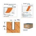 Afbeeldingen van CMT Positieve spiraalfrees D=16x42mm L=90mm S=16mm Z2 HWM Chrome Coating DLCS - 191.161.41