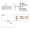 Afbeeldingen van CMT Mega-cirkelzaag voor metaal & sandwich panelen 160x20+(16)x2.0mm Z60 HW - 226.160.60H