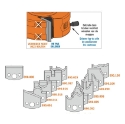 Afbeeldingen van CMT 13-delige profielfreesset (MEC) D=100mm B=30mm Z2 Hh=40-50mm HD=25mm - 692.013.06