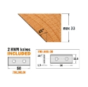 Afbeeldingen van CMT 45 ° schuine frees in WPL-messen D=150mm B=31.75mm Z2 Hh=33mm R=45° - 694.002.31