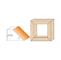 Afbeeldingen van CMT 45 ° schuine frees in WPL-messen D=150mm B=31.75mm Z2 Hh=33mm R=45° - 694.002.31