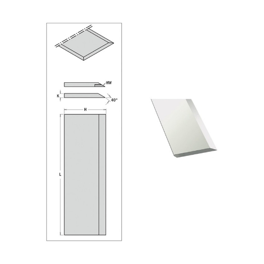 Afbeeldingen van CMT Schaafmes L=400x30x3mm HSS 6% - 792.401.30