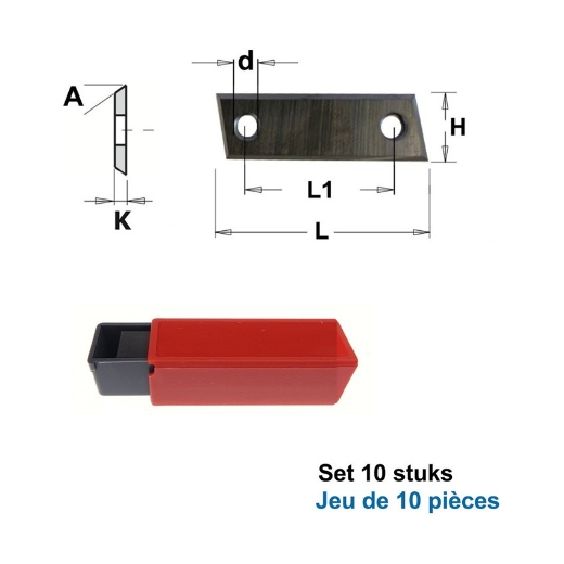 Afbeeldingen van CMT Reserve mes L=36x12x1.5mm 35° Z4 HWM HC05/F1730, 10 stuks - 790.360.01