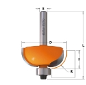 Afbeeldingen van CMT Bolle radiusfrees met kogellager D=38.1x15.5mm R=12.7 L=58mm S=8mm Z2 HW - 937.350.11